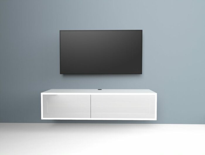 Alphason Helium Floor Standing or Wall Mounted TV Unit in Black White or Oak & White-23203