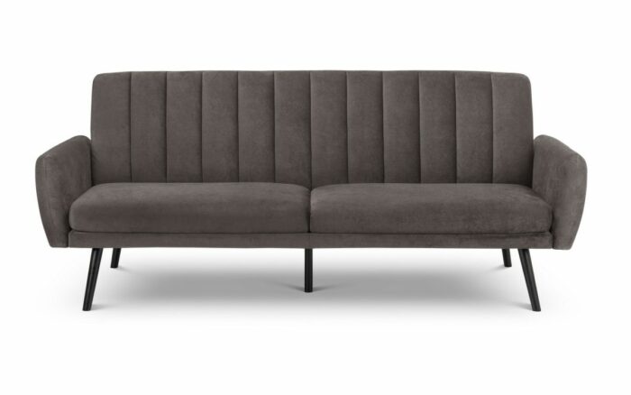 Julian Bowen Afina Sofa Bed in Grey Velvet-24339