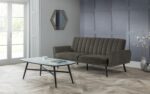 Julian Bowen Afina Sofa Bed in Grey Velvet-24345