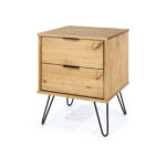 Core Augusta 2 drawer bedside cabinet in antique waxed pine -23638