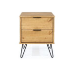 Core Augusta 2 drawer bedside cabinet in antique waxed pine -23639