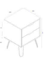 Core Augusta 2 drawer bedside cabinet in driftwood and calico effect-23685