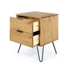 Core Augusta 2 drawer bedside cabinet in antique waxed pine -23637