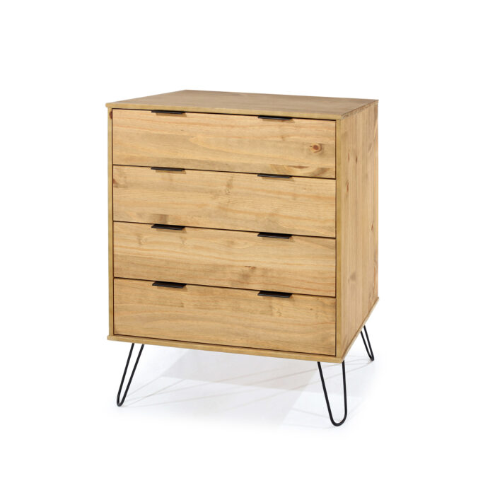 Core Augusta 4 drawer chest of drawers in antique waxed pine-23643
