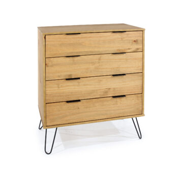 Core Augusta 4 drawer chest of drawers in antique waxed pine-0