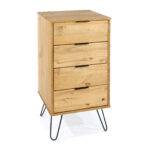 Core Augusta 4 drawer narrow chest of drawers in antique waxed pine-0