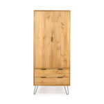 Core Augusta 2 door, 2 drawer wardrobe in antique waxed pine-23661