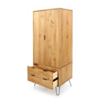 Core Augusta 2 door, 2 drawer wardrobe in antique waxed pine-23660