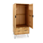 Core Augusta 2 door, 2 drawer wardrobe in antique waxed pine-23662
