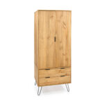 Core Augusta 2 door, 2 drawer wardrobe in antique waxed pine-0
