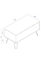Core Augusta open coffee table in driftwood and calico effect-23728