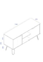 Core Augusta 2 door flat screen TV unit in grey-23826