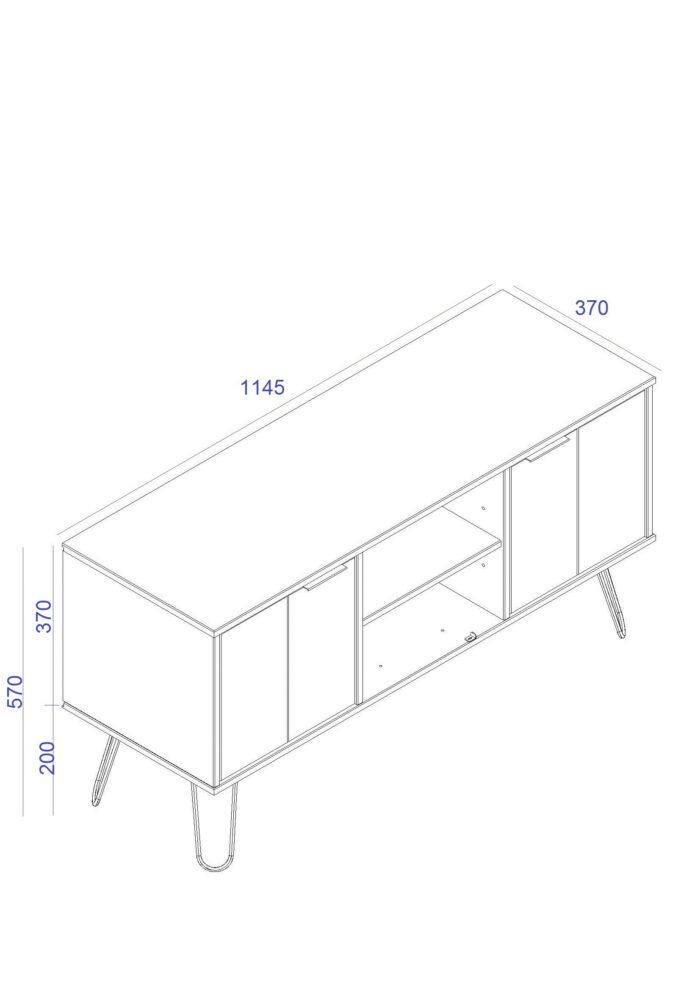 Core Augusta 2 door flat screen TV unit in grey-23826