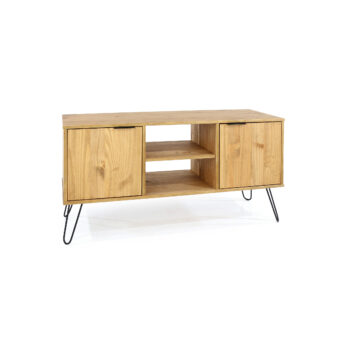 Core Augusta 2 door flat screen TV unit in antique waxed pine-0