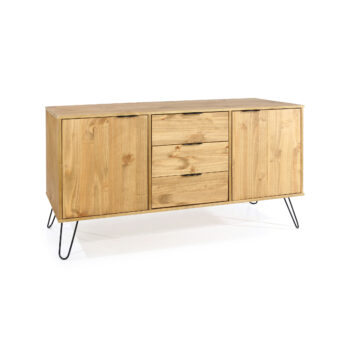 Core Augusta medium sideboard with 2 doors, 3 drawers in antique waxed pine-0