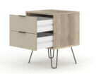 Core Augusta 2 drawer bedside cabinet in driftwood and calico effect-23688