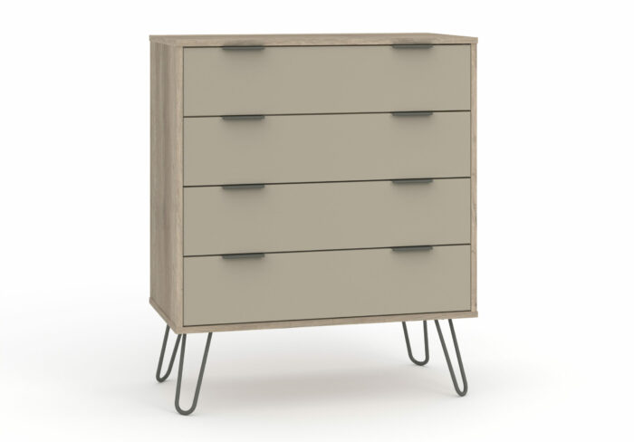 Core Augusta 4 drawer chest of drawers in driftwood and calico effect-0