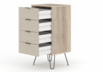 Core Augusta 4 drawer narrow chest of drawers in driftwood and calico effect-23707