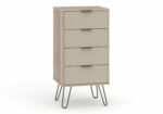 Core Augusta 4 drawer narrow chest of drawers in driftwood and calico effect-0