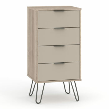 Core Augusta 4 drawer narrow chest of drawers in driftwood and calico effect-0