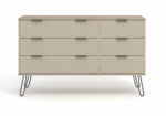 Core Augusta 3+3 drawer wide chest of drawers in driftwood and calico effect -23713