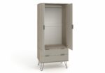 Core Augusta 2 door, 2 drawer wardrobe in driftwood and calico effect-23726