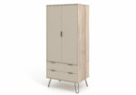 Core Augusta 2 door, 2 drawer wardrobe in driftwood and calico effect-23727