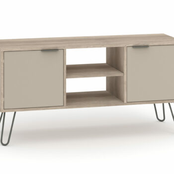Core Augusta 2 door flat screen TV unit in driftwood and calico effect-0