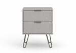Core Augusta 2 drawer bedside cabinet in grey-23768