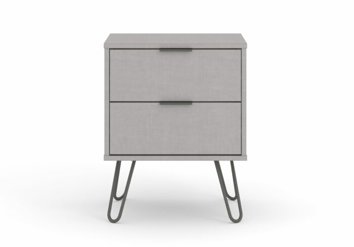 Core Augusta 2 drawer bedside cabinet in grey-23768