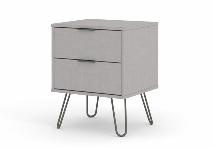 Core Augusta 2 drawer bedside cabinet in grey-23770