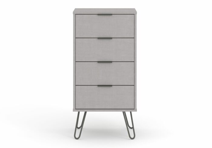 Core Augusta 4 drawer narrow chest of drawers in grey-23786