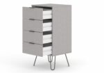 Core Augusta 4 drawer narrow chest of drawers in grey-23788