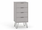 Core Augusta 4 drawer narrow chest of drawers in grey-0
