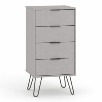 Core Augusta 4 drawer narrow chest of drawers in grey-0