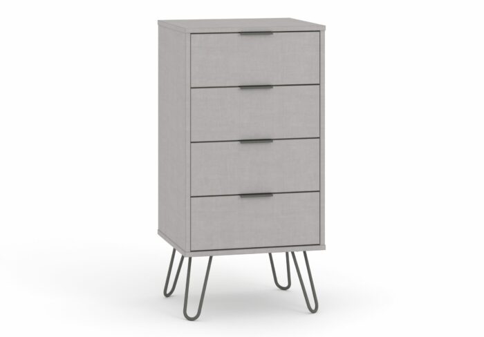 Core Augusta 4 drawer narrow chest of drawers in grey-0