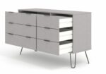 Core Augusta 3+3 drawer wide chest of drawers in grey-23801