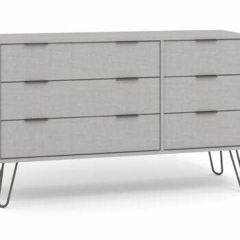 Core Augusta 3+3 drawer wide chest of drawers in grey-0