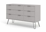 Core Augusta 3+3 drawer wide chest of drawers in grey-23800