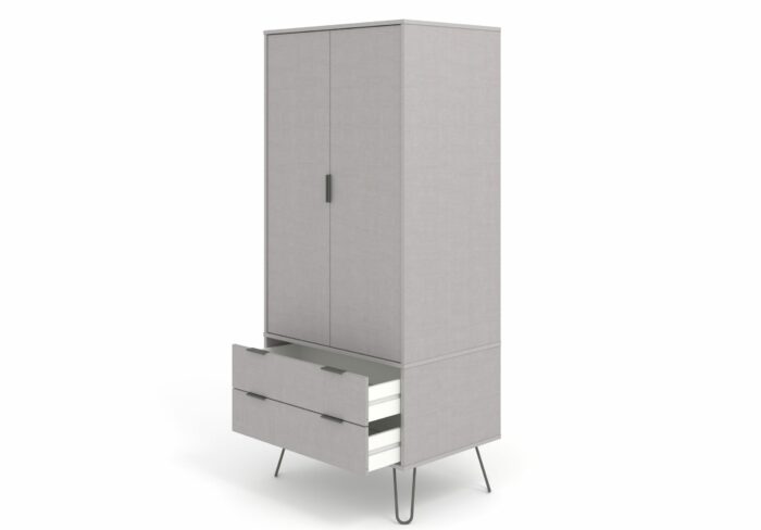 Core Augusta 2 door, 2 drawer wardrobe in grey-23815