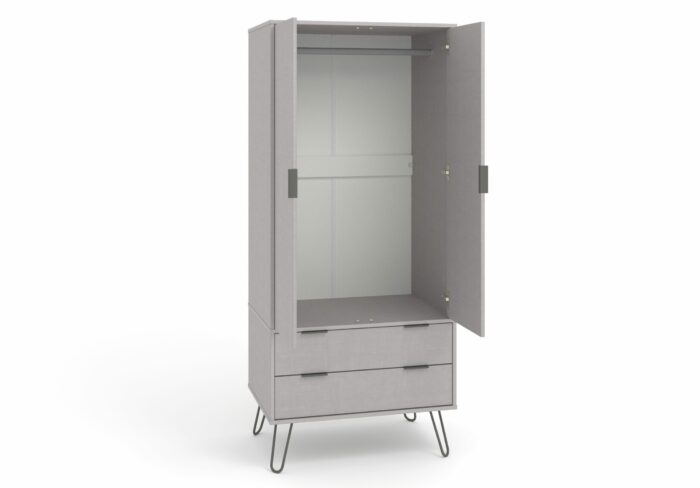Core Augusta 2 door, 2 drawer wardrobe in grey-23814