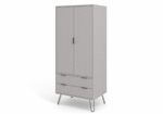 Core Augusta 2 door, 2 drawer wardrobe in grey-23816