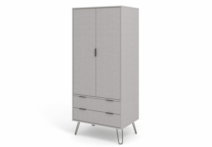 Core Augusta 2 door, 2 drawer wardrobe in grey-23816