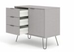 Core Augusta small sideboard with 1 door, 3 drawers in grey-23844