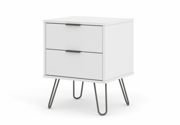 Core Augusta 2 drawer bedside cabinet in white-23871
