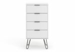 Core Augusta 4 drawer narrow chest of drawers in white-23898