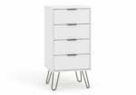 Core Augusta 4 drawer narrow chest of drawers in white-0