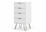 Core Augusta 4 drawer narrow chest of drawers in white-23900