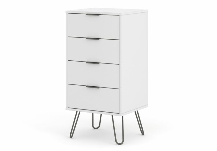 Core Augusta 4 drawer narrow chest of drawers in white-23900