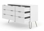 Core Augusta 3+3 drawer wide chest of drawers in white-23909